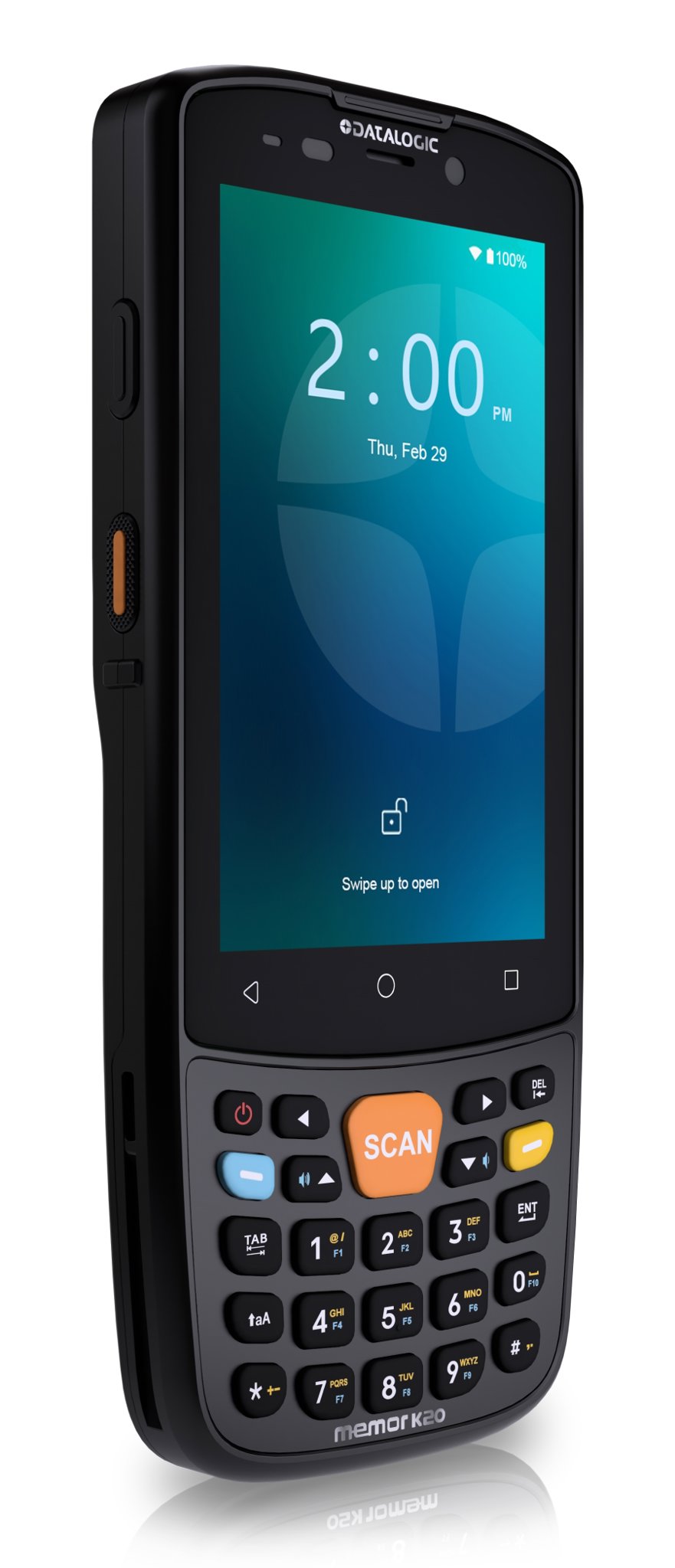 Datalogic Memor K25, 2D, Area Imager, 10,5cm (4''), RTC, USB-C, BT (BLE), WLAN, 4G, NFC, Android, GMS, schwarz